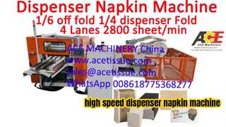 High Speed L Fold Dispenser Napkin Machine – 2800 Sheets/Min with 2 Colors Printing