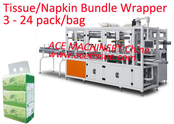 Paper Napkin Facial Tissue Packing Machine 3 - 48 Bag/Bundle Full Automatic