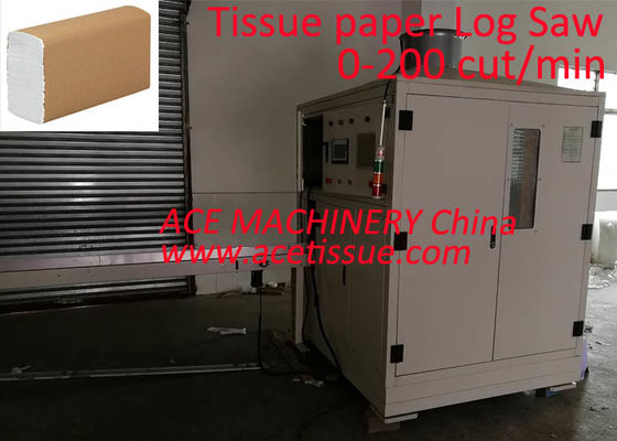 Touchscreen Log Saw Tissue Paper Cutting Machine Single Lane
