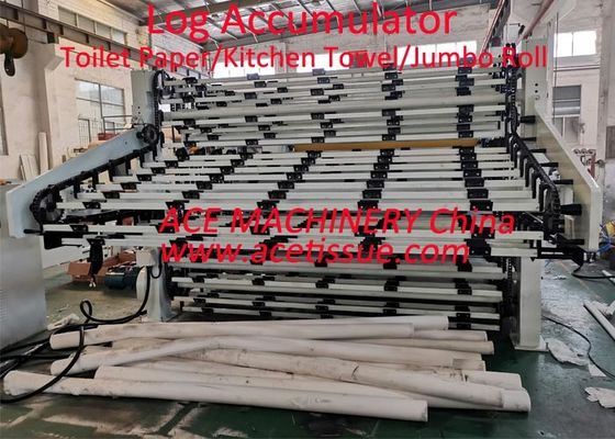 High Speed Fully Automatic Log Accumulator For Nonwoven Roll 100 Log Storage