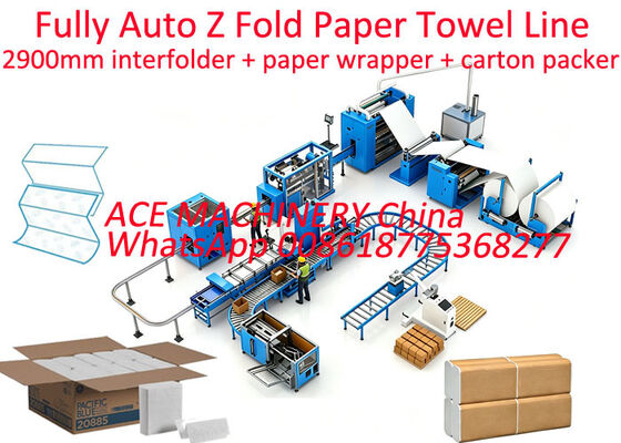 PLC Control And Servo Motor Control Paper Towel Machine V Fold N Fold Z Fold Multi Fold Hand Towel Machine for Production