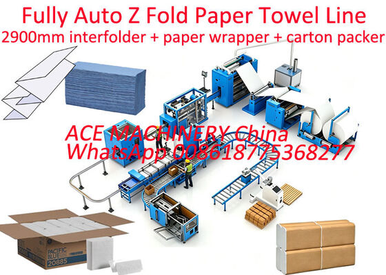 ISO Certified N Fold Paper Towel Machine Equipped With Fully Automatic Auto Transfer System For Z Fold Tissue Paper Towel Log Handling