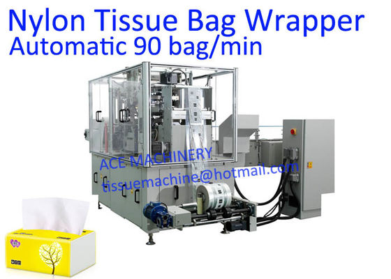 90 Bag /Min Servo Control Tissue Paper Packing Machine