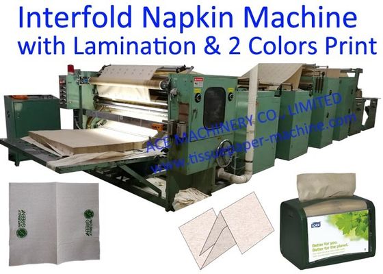 3500mm 2 Colors Printing Interfold Dispenser Napkin Tissue Paper Machine