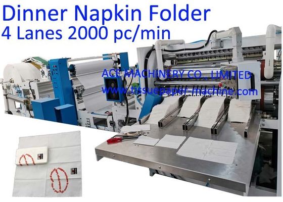 406*380mm1/8 Folding 4 Lanes Napkin Tissue Paper Machine
