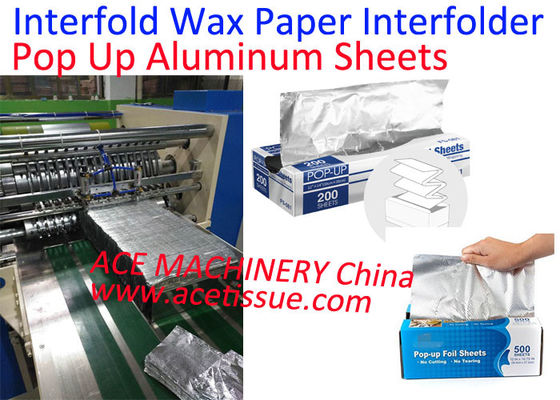 Automatic Interfolded Aluminum Foil Sheets Interfolder Machine For Burger Tissue