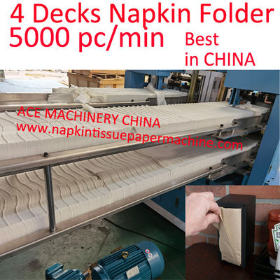 Napkin Paper Machine For Kimberly-Clark Scott Tall Fold Napkin 6" X 13" 5000 Piece Per Minute