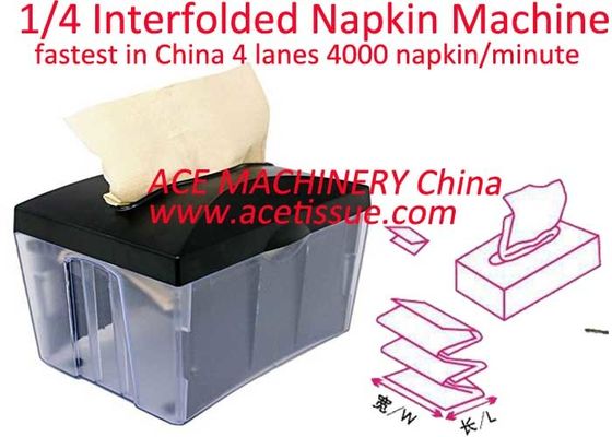 4 Channels / 4 Lanes XP Interfolded Napkin Tissue Paper Machine For Production American Design