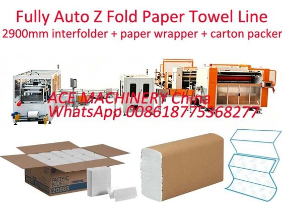 Unfolded Size 230x230mm Fully Automatic Kraft Paper Wrap Machine Quick Change Z Fold Hand Towel Paper Towel Machine For Industrial