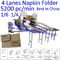 High Speed 5200 Pc/Min 4 Lanes Automatic Paper Napkin Making Machine 300x300mm Tissue Paper Napkin Machine