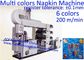 Cocktail Napkin Printing Machine With Four Colors Printing Tolerance ± 0.1mm
