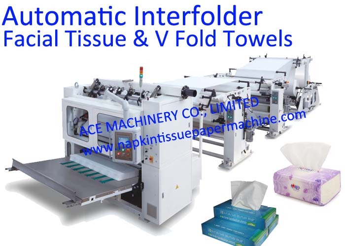 High Speed Facial Tissue Paper Folding Machine High Capacity With Embossing
