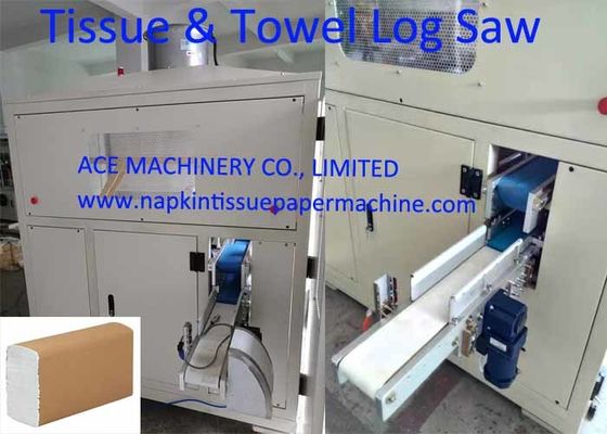Single Lane Interfold Dispenser Napkin Log Saw Cutting Machine